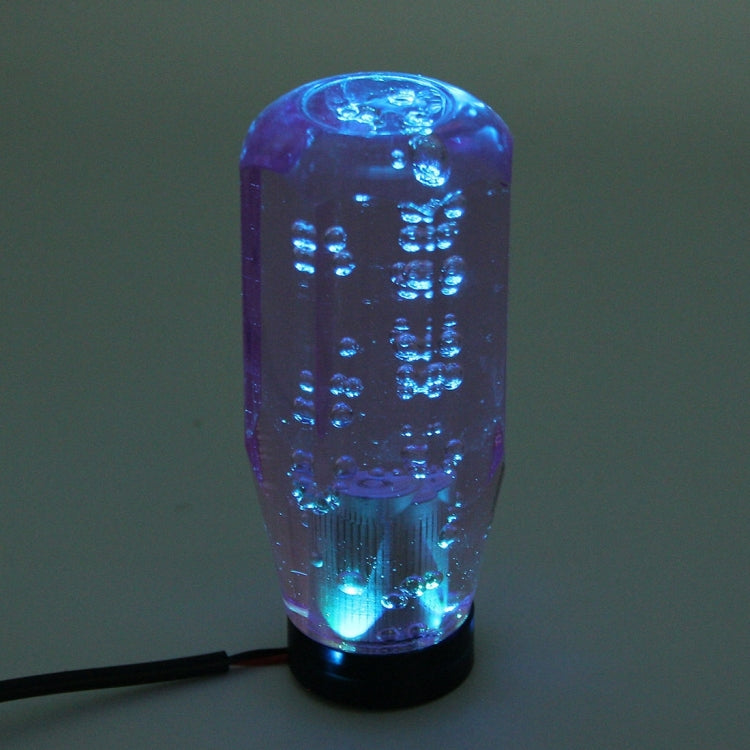 Crystal Car Breathing Racing Dash LED Magic Lamp Gear Head Shift Knob with Base, Size: 10.0 * 4.5 * 3.2 cm(Purple)