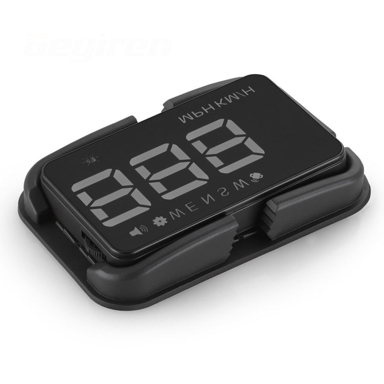 Geyiren A5 HUD 3.5 inch Car Head Up Display with GPS System, Two Mode Display, Light Sensors, KM/h MPH Speed, Compass, Speed Alarm(Black)