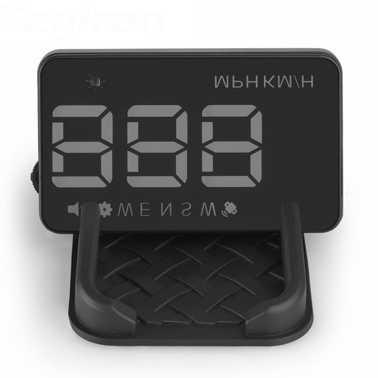 Geyiren A5 HUD 3.5 inch Car Head Up Display with GPS System, Two Mode Display, Light Sensors, KM/h MPH Speed, Compass, Speed Alarm(Black)