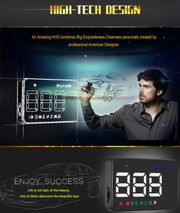 Geyiren A5 HUD 3.5 inch Car Head Up Display with GPS System, Two Mode Display, Light Sensors, KM/h MPH Speed, Compass, Speed Alarm(Black)