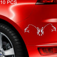 10 PCS Dual Funny Go Fishing Styling Reflective Car Sticker, Size: 25cm x 9.5cm(Silver) - Decorative Sticker by PMC TechLife | Online Shopping South Africa | PMC TechLife | Buy Now Pay Later Mobicred