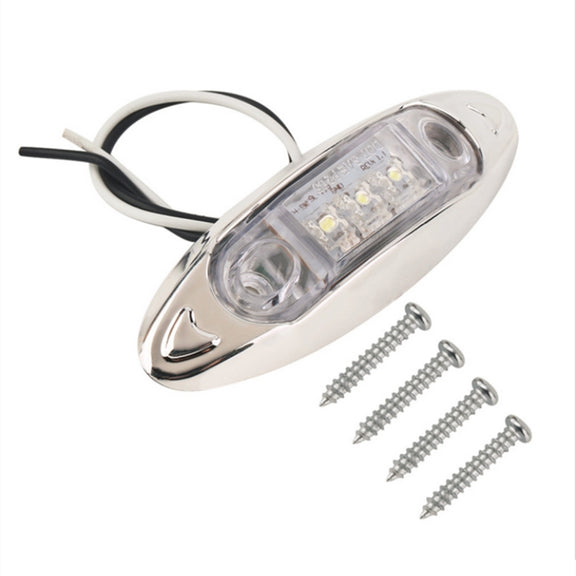 10 PCS DC 10-30V Car Truck Trailer Piranha 3-LED Side Marker Indicator Lights Bulb Lamp, Light Color: White