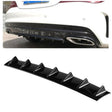 Universal Car Rear Bumper Lip Diffuser 7 Shark Fin Style Black ABS, Size: 85.0x18.0x5.0cm - Bumper by PMC Jewellery | Online Shopping South Africa | PMC Jewellery | Buy Now Pay Later Mobicred