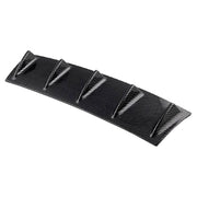 Universal Car Rear Bumper Lip Diffuser 5 Shark Fin Style Carbon Fiber  ABS, Size: 60.0x18.0x5.0cm