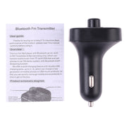 805E Dual USB Charging Bluetooth FM Transmitter MP3 Music Player Car Kit, Support Hands-Free Call  & Read TF Card / U Disk Music(Black)