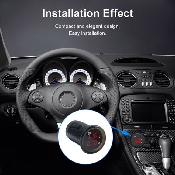 B3613  IP67 Water-resistant Car Modification 4.5-30V Voltmeter + Ammeter