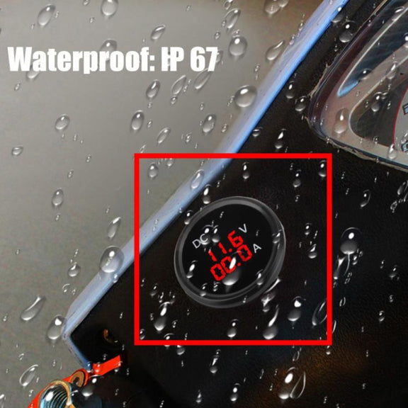 B3613  IP67 Water-resistant Car Modification 4.5-30V Voltmeter + Ammeter