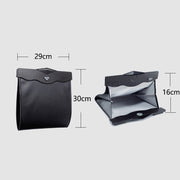 Car Multifunctional LED Design Hanging Folding Garbage Bin Storage Box (Khaki)
