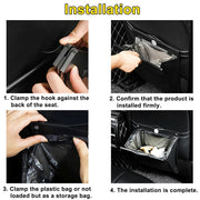 Car Multifunctional LED Design Hanging Folding Garbage Bin Storage Box (Khaki)