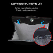 Car Multifunctional LED Design Hanging Folding Garbage Bin Storage Box (Khaki)