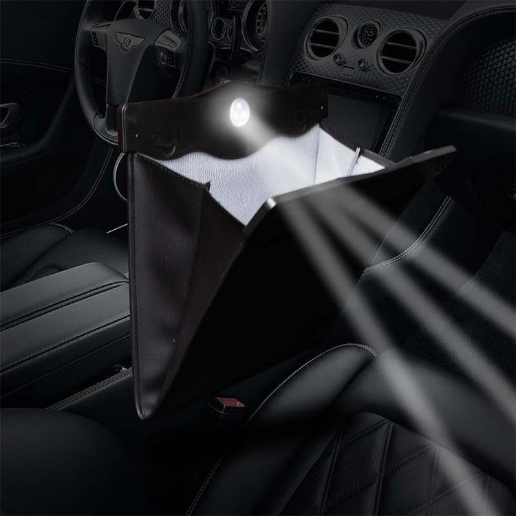 Car Multifunctional LED Design Hanging Folding Garbage Bin Storage Box (Red)