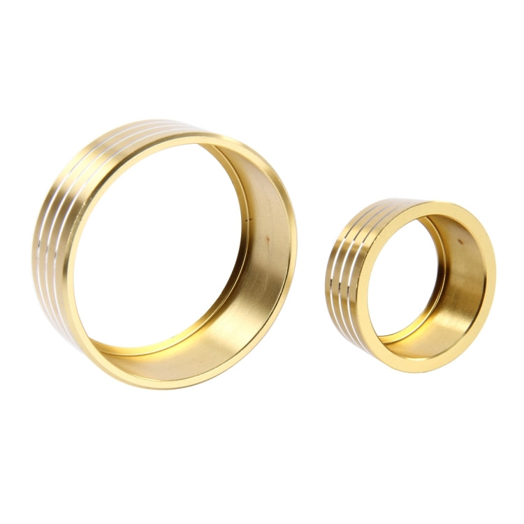 3 PCS Car Aluminum Air Conditioner Knob Case For Honda(Gold)