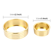 3 PCS Car Aluminum Air Conditioner Knob Case For Honda(Gold)