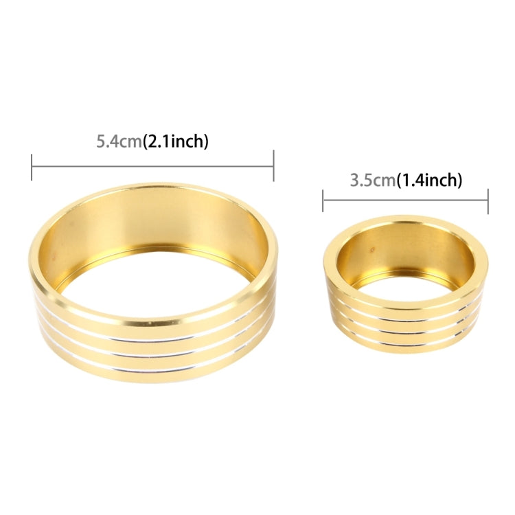 3 PCS Car Aluminum Air Conditioner Knob Case For Honda(Gold)