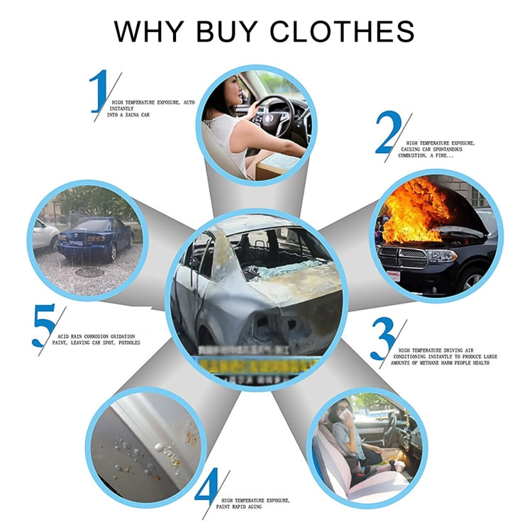 Anti-Dust Anti-UV Heat-insulating Elastic Force Cotton Car Cover for SUV, Size: M, 4.46m~4.77m (Black)