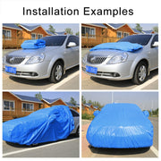 Anti-Dust Anti-UV Heat-insulating Elastic Force Cotton Car Cover for SUV, Size: M, 4.46m~4.77m (Black)