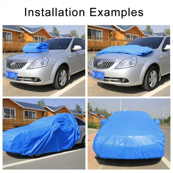 Anti-Dust Anti-UV Heat-insulating Elastic Force Cotton Car Cover for SUV, Size: M, 4.46m~4.77m (Black)
