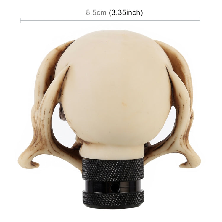 Universal Vehicle Car Creative Skull Double Heads Shaped Shifter Cover Manual Automatic Gear Shift Knob (Beige)