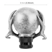 Universal Vehicle Car Creative Skull Double Heads Shaped Shifter Cover Manual Automatic Gear Shift Knob (Silver)