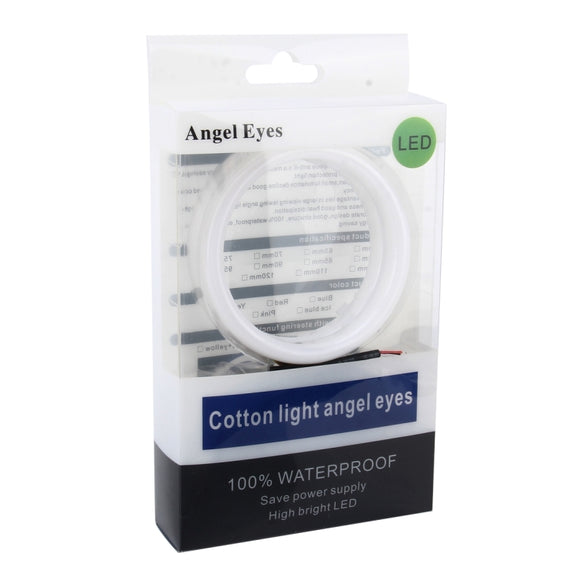 2 PCS 2.5inch 3W White Light + Yellow Light Car Angel Eyes Light, DC 12V Cable Length: 50cm