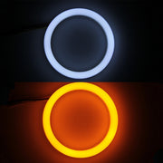 2 PCS 2.5inch 3W White Light + Yellow Light Car Angel Eyes Light, DC 12V Cable Length: 50cm