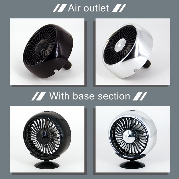 Multi-function Portable Car Air Outlet Sucker Electric Cooling Fan(Black)