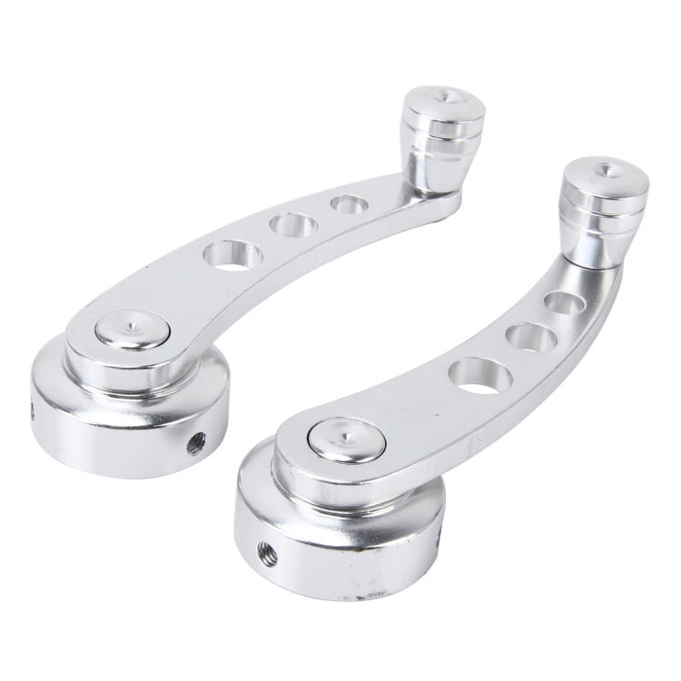 1 Pair Universal Car Wagon Door Window Crank Handle Winder  Manual Door Crank Handle Window Winders(Silver)