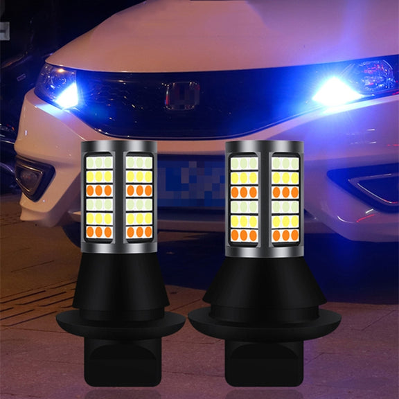 1156/BA15S DC12V 3.7W 81 SMD-3030-LEDs Three Color Car DRL&Turn Light, Length: 2m