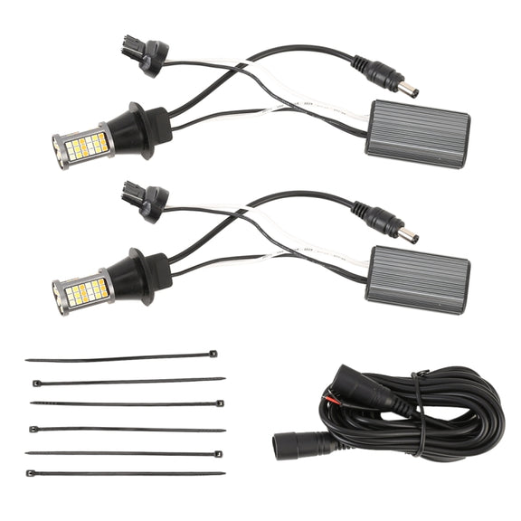 T20/7740 DC12V 3.7W 81 SMD-3030-LEDs Three Color Car DRL&Turn Light, Length: 2m