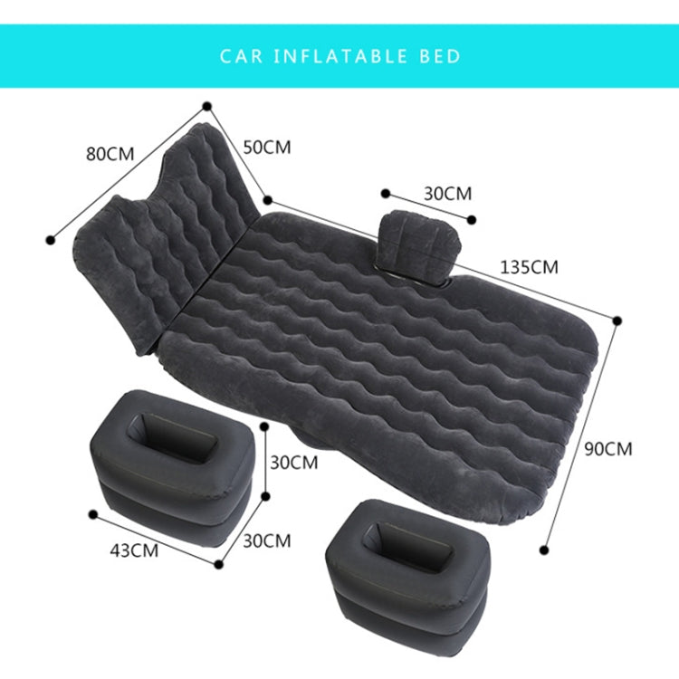 Universal Car Travel Inflatable Mattress Air Bed Camping Back Seat Couch, Size: 90 x 135cm(Black)