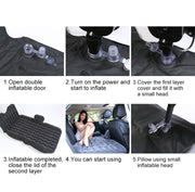 Universal Car Travel Inflatable Mattress Air Bed Camping Back Seat Couch, Size: 90 x 135cm(Beige)