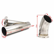 CNSPEED Stainless Steel Car Remote Control Electric Exhaust Valve Pipe Set, Size: 2.5 inch