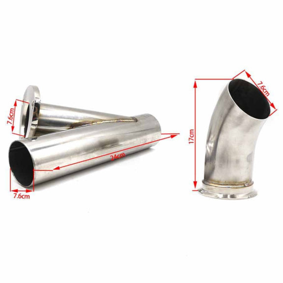 CNSPEED Stainless Steel Car Remote Control Electric Exhaust Valve Pipe Set, Size: 2.5 inch