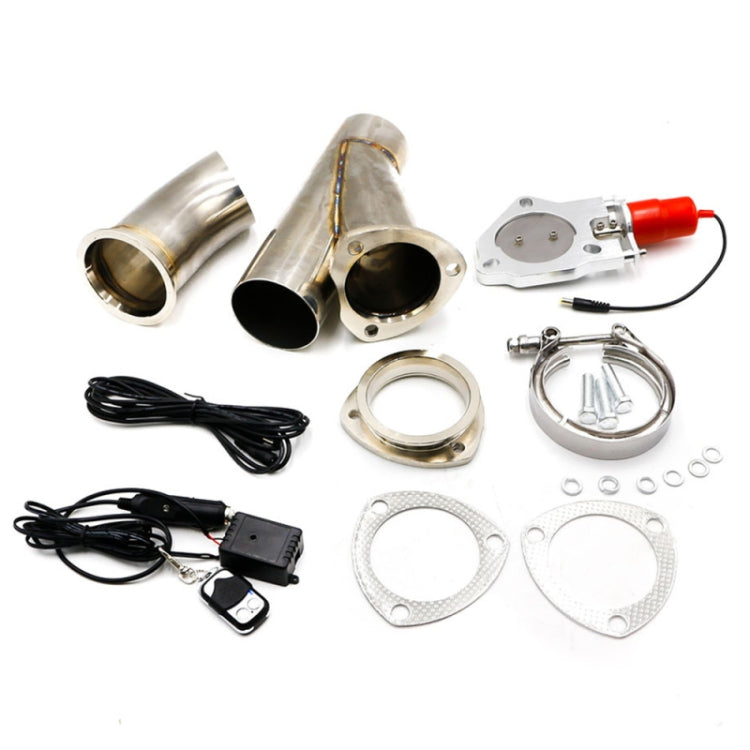 CNSPEED Stainless Steel Car Remote Control Electric Exhaust Valve Pipe Set, Size: 2.5 inch