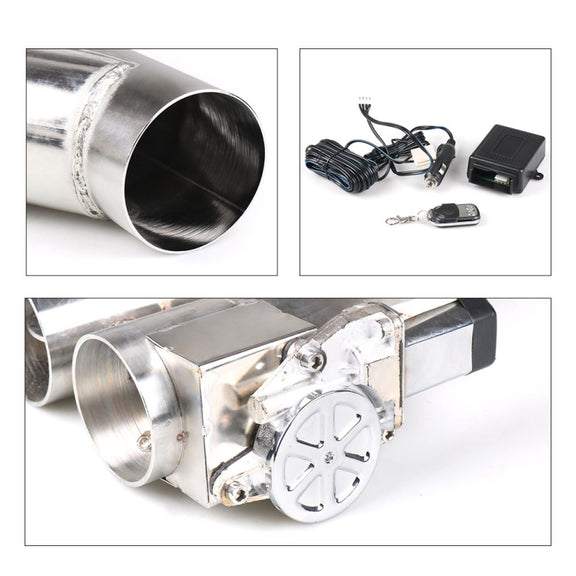 CNSPEED Y Shape 2 In 1 Car Remote Control Electric Exhaust Valve Pipe, Size: 2.5 inch