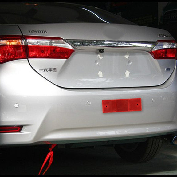 10 PCS Car Rear Bumper Warning Plastic Reflector and Sign(Red)