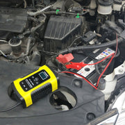 12V 6A Intelligent Universal Battery Charger for Car Motorcycle, Length: 55cm, UK Plug(Yellow)