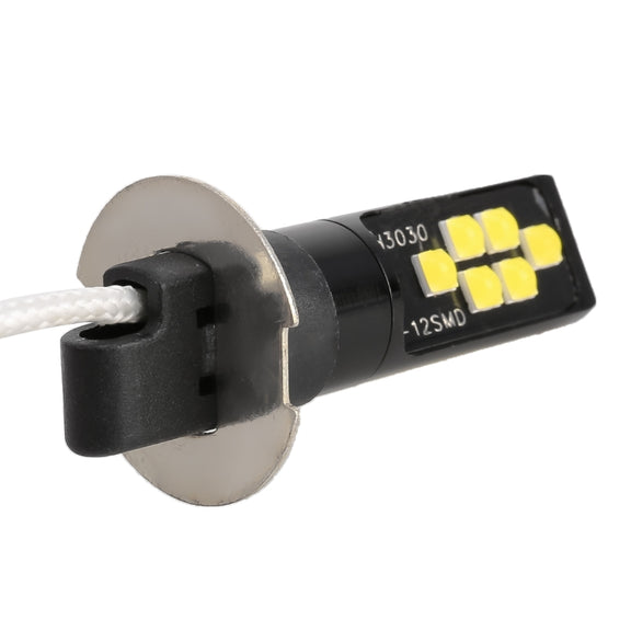 2 PCS H3 DC9-16V / 3.5W / 6000K / 320LM Car Auto Fog Light 12LEDs SMD-ZH3030 Lamps, with Constant Current (White Light)