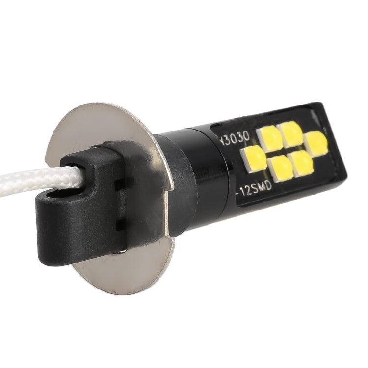 2 PCS H3 DC9-16V / 3.5W / 6000K / 320LM Car Auto Fog Light 12LEDs SMD-ZH3030 Lamps, with Constant Current (White Light)