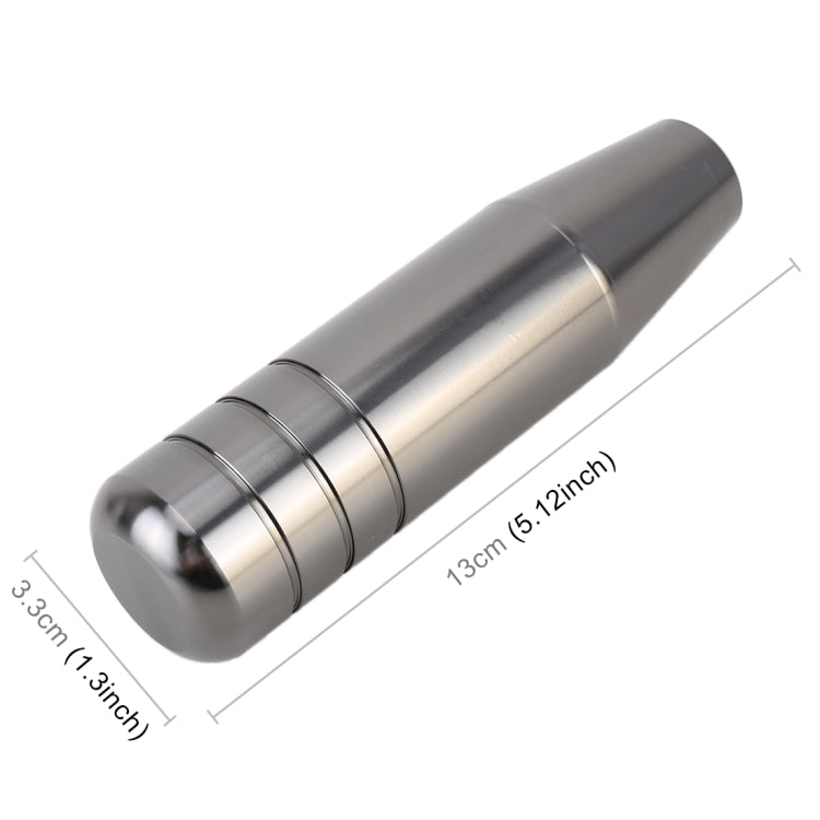 Universal Long Strip Shape Car Gear Shift Knob Modified Shifter Lever Knob, Length: 13cm(Silver Grey)