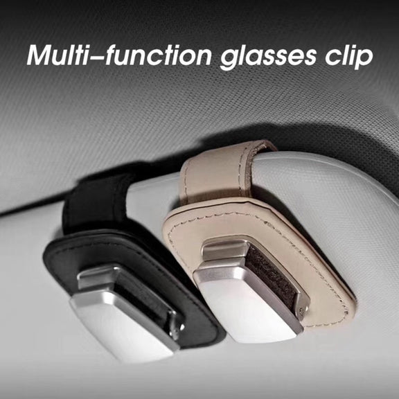Car Multi-functional Sunglasses Clip Holder(Black)