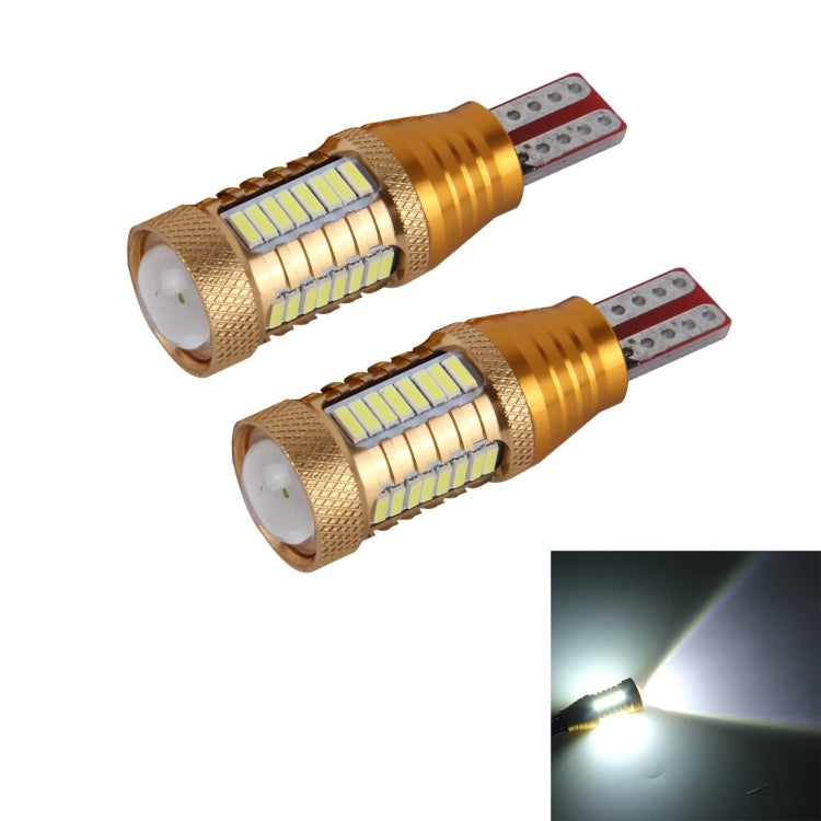 2 PCS  T15-4014-32SMD + 1 5W 650LM White Light LED Decode Car Clearance Lights Lamp, DC12V���Gold���