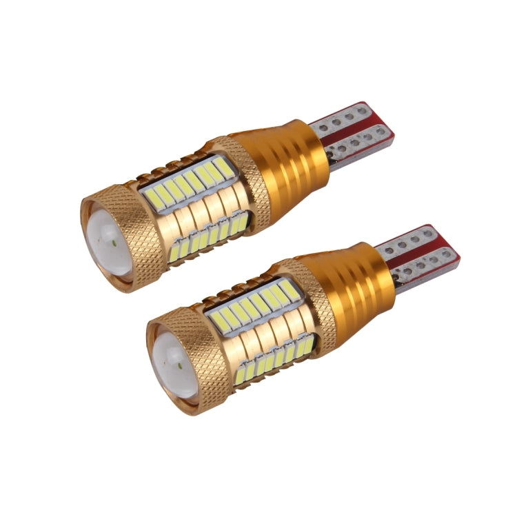 2 PCS  T15-4014-32SMD + 1 5W 650LM White Light LED Decode Car Clearance Lights Lamp, DC12V���Gold���