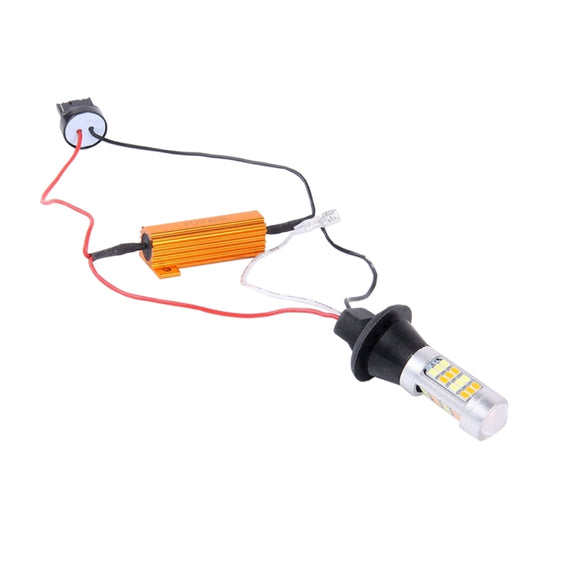 2 PCS T20/7440 10W 1000 LM 6000K White + Yellow Light DRL&Turn Light with 42 SMD-2835-LED Lamp���DC 12-24V