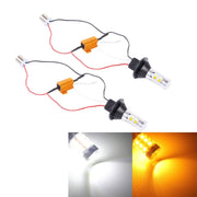 2 PCS 1156/BA15S/BAU15S 10W 1000LM 6000K White + Yellow Light DRL&Turn Light with 20 SMD-5730-LED Lamps���DC 12-24V
