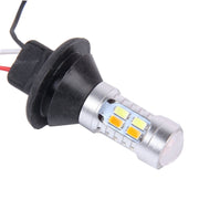 2 PCS 1156/BA15S/BAU15S 10W 1000LM 6000K White + Yellow Light DRL&Turn Light with 20 SMD-5730-LED Lamps���DC 12-24V