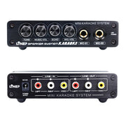 A933 Mini Karaoke Machine System Sound Mixer Amplifier for PC / TV / Mobile Phones, Support RCA in / 2 Channel Mic in(Black)