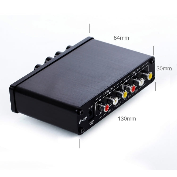 A933 Mini Karaoke Machine System Sound Mixer Amplifier for PC / TV / Mobile Phones, Support RCA in / 2 Channel Mic in(Black)