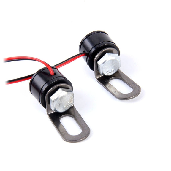 2 PCS 12V 3W  Blue Light Eagle Eyes LED Strobe Light For Motorcycle ���Wire Length: 90cm