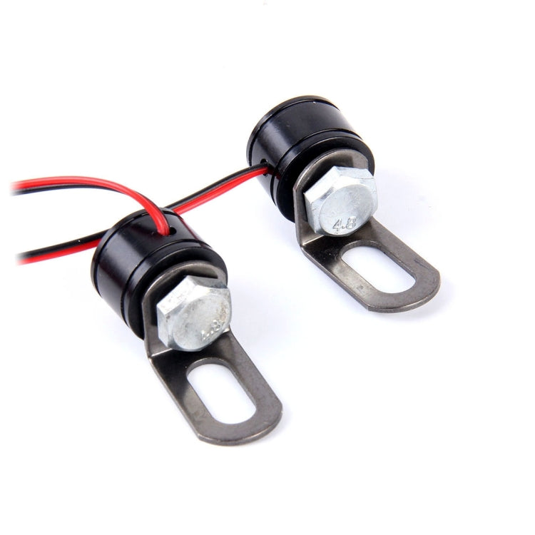 2 PCS 12V 3W  Blue Light Eagle Eyes LED Strobe Light For Motorcycle ���Wire Length: 90cm